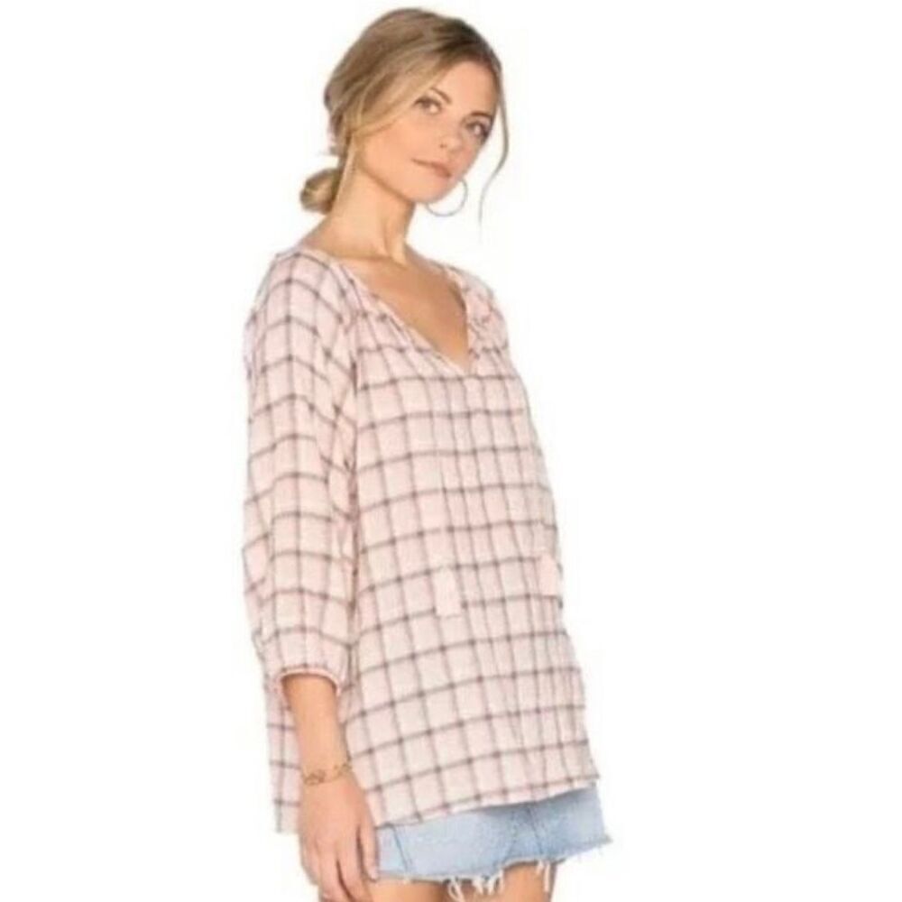 S O F T by joie Womens L Peasant Style Blouse